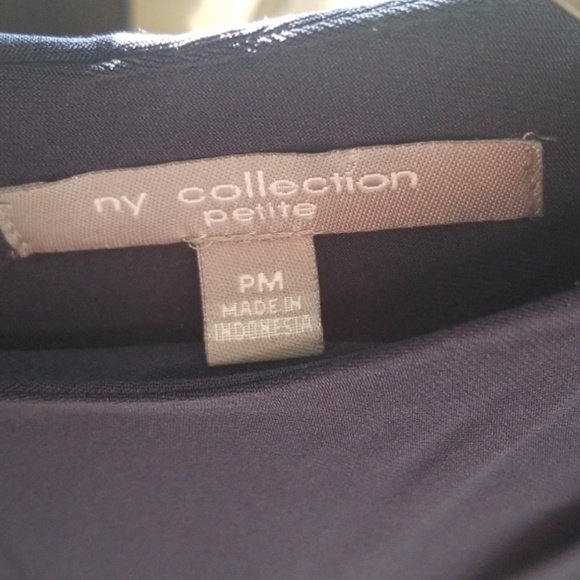 NY Collection Petite Size Medium Navy Blue Dress - Picture 4 of 7